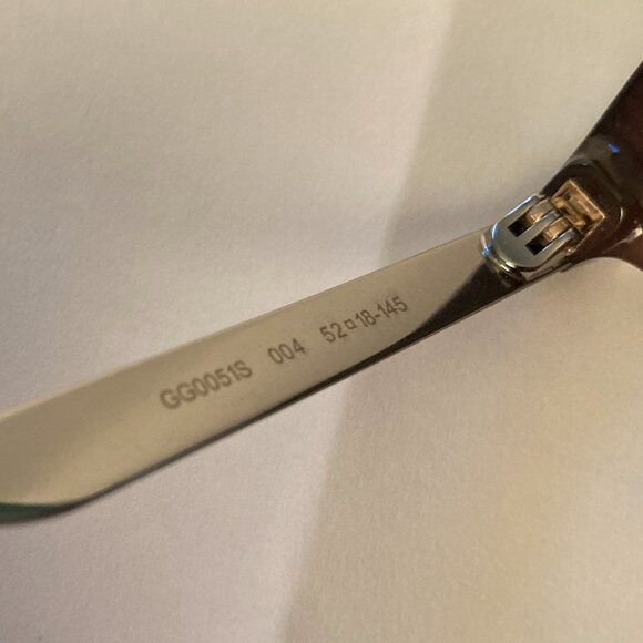 Gucci Green Square Sunglasses Havana GG0051S - Picture 6 of 6